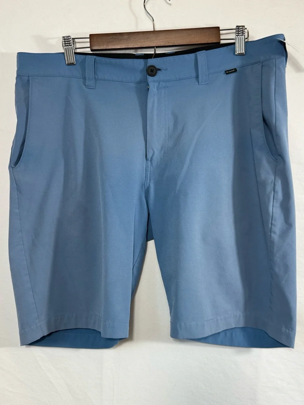 Travis Mathew Sky Blue Flat Front Performance Golf Shorts